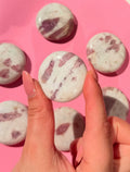 Pink Tourmaline In Quartz Flat Stones