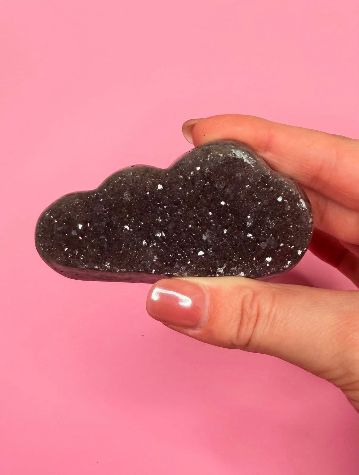 Brazilian Rainbow Amethyst Cloud Carving