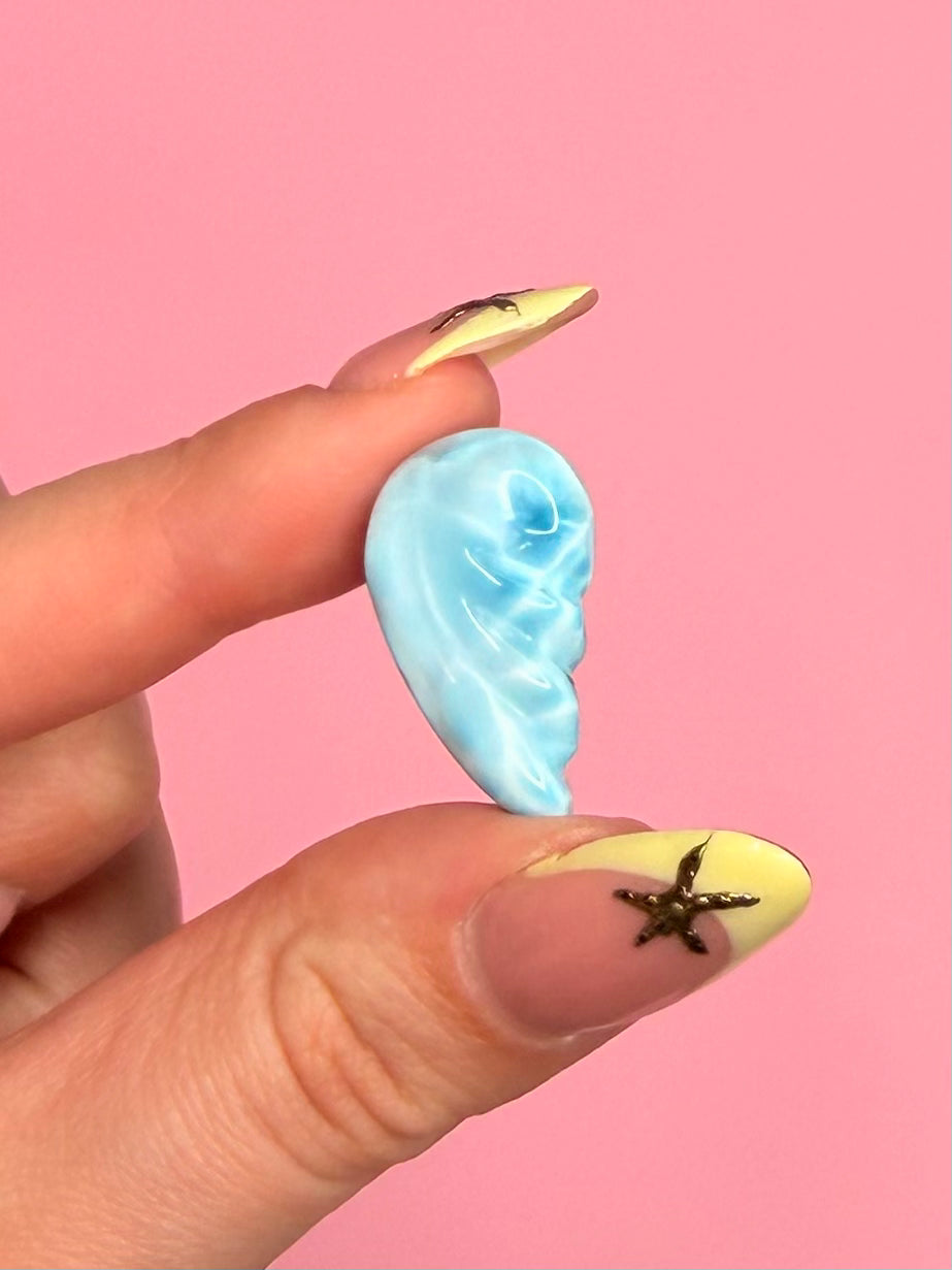 AA Grade Larimar Angel Wing Carving