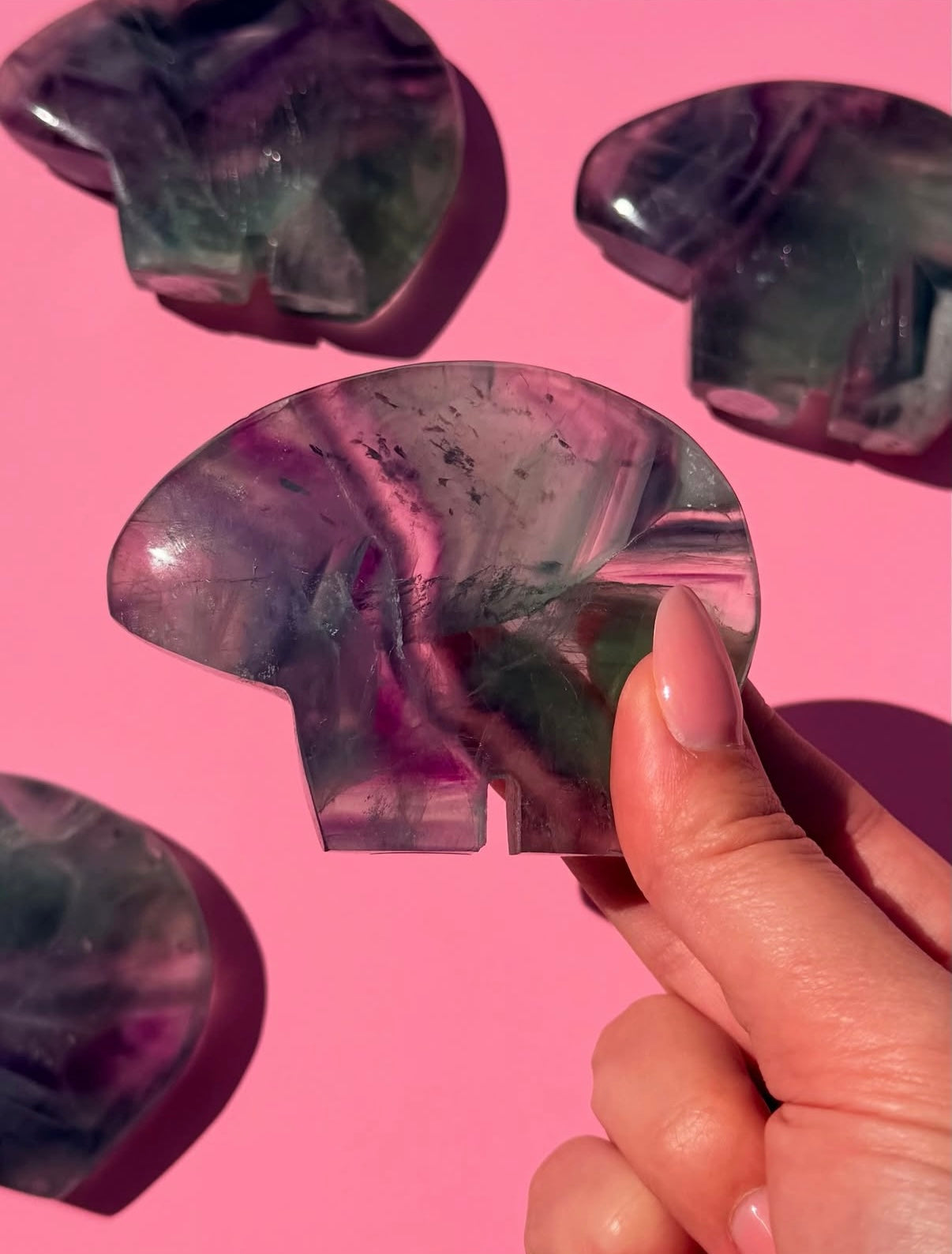Fluorite Zuni Bear carvings