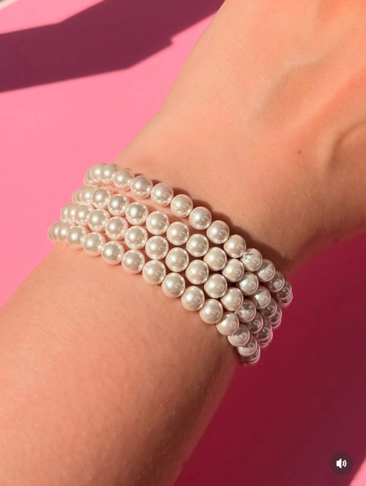Pearl shell 6mm Crystal Bracelet