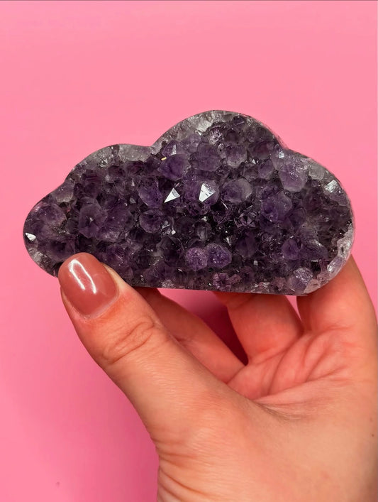 Brazilian Amethyst Cloud Carving