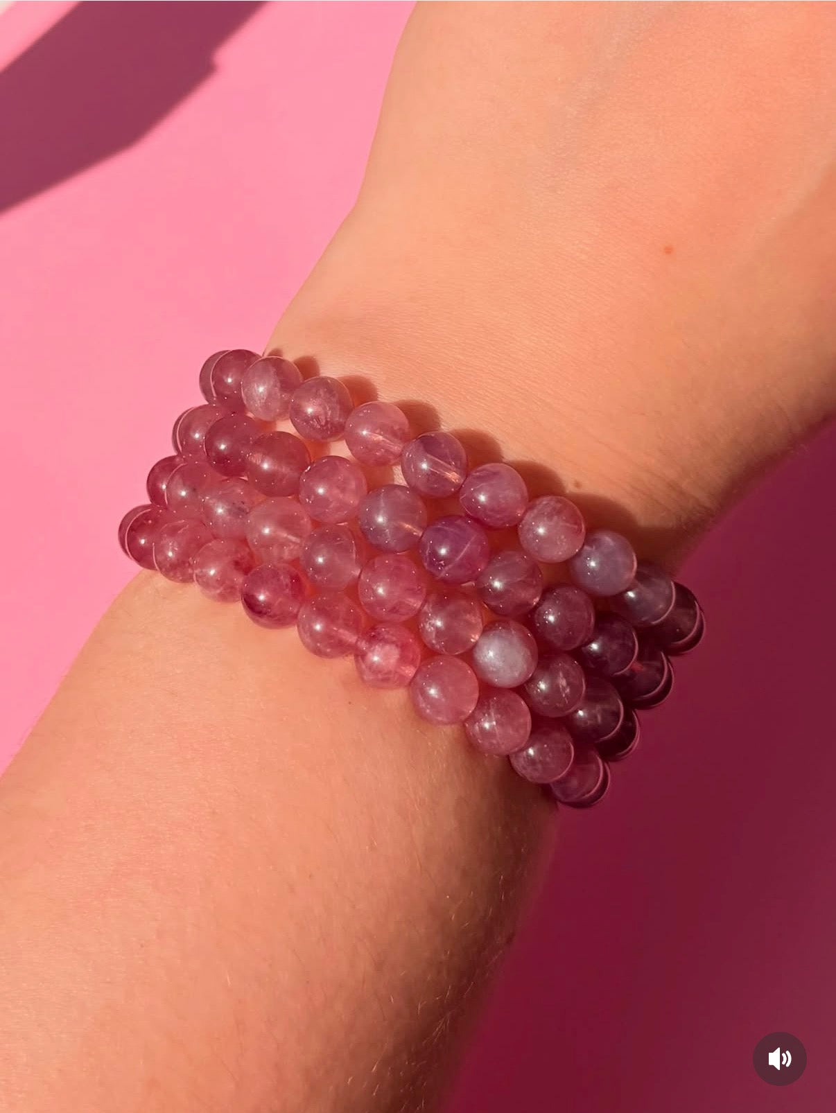 Lavender Rose Quartz 8mm Crystal Bracelet