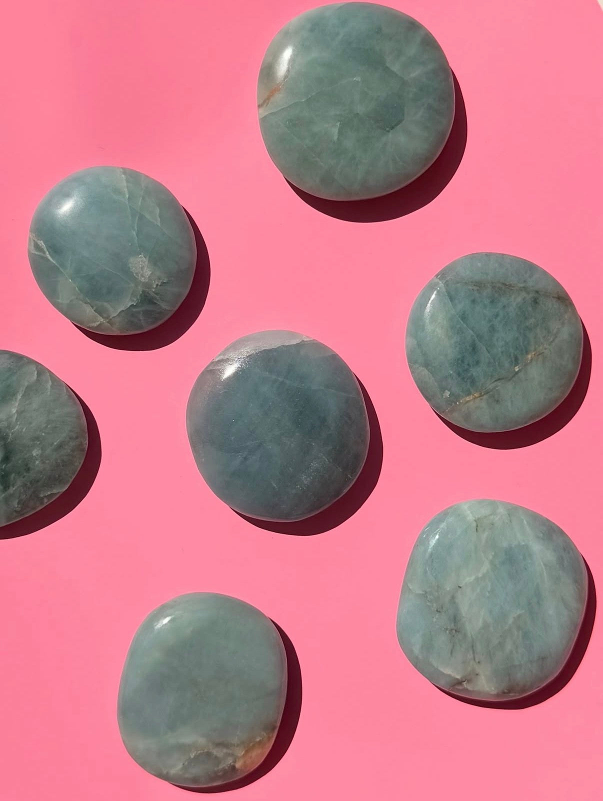 Aquamarine Flat Stones