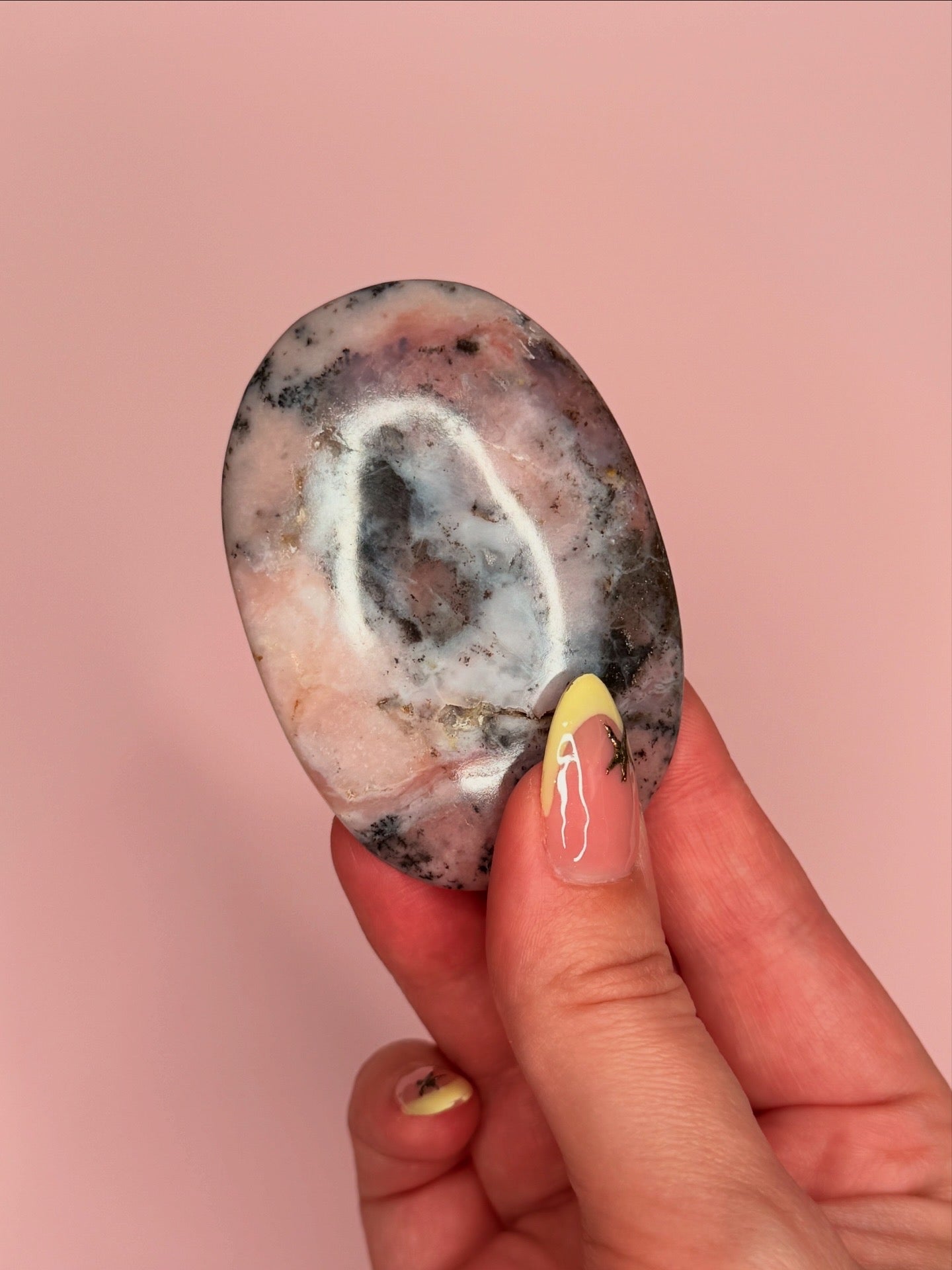 HQ Peru Pink Opal Palm Stones