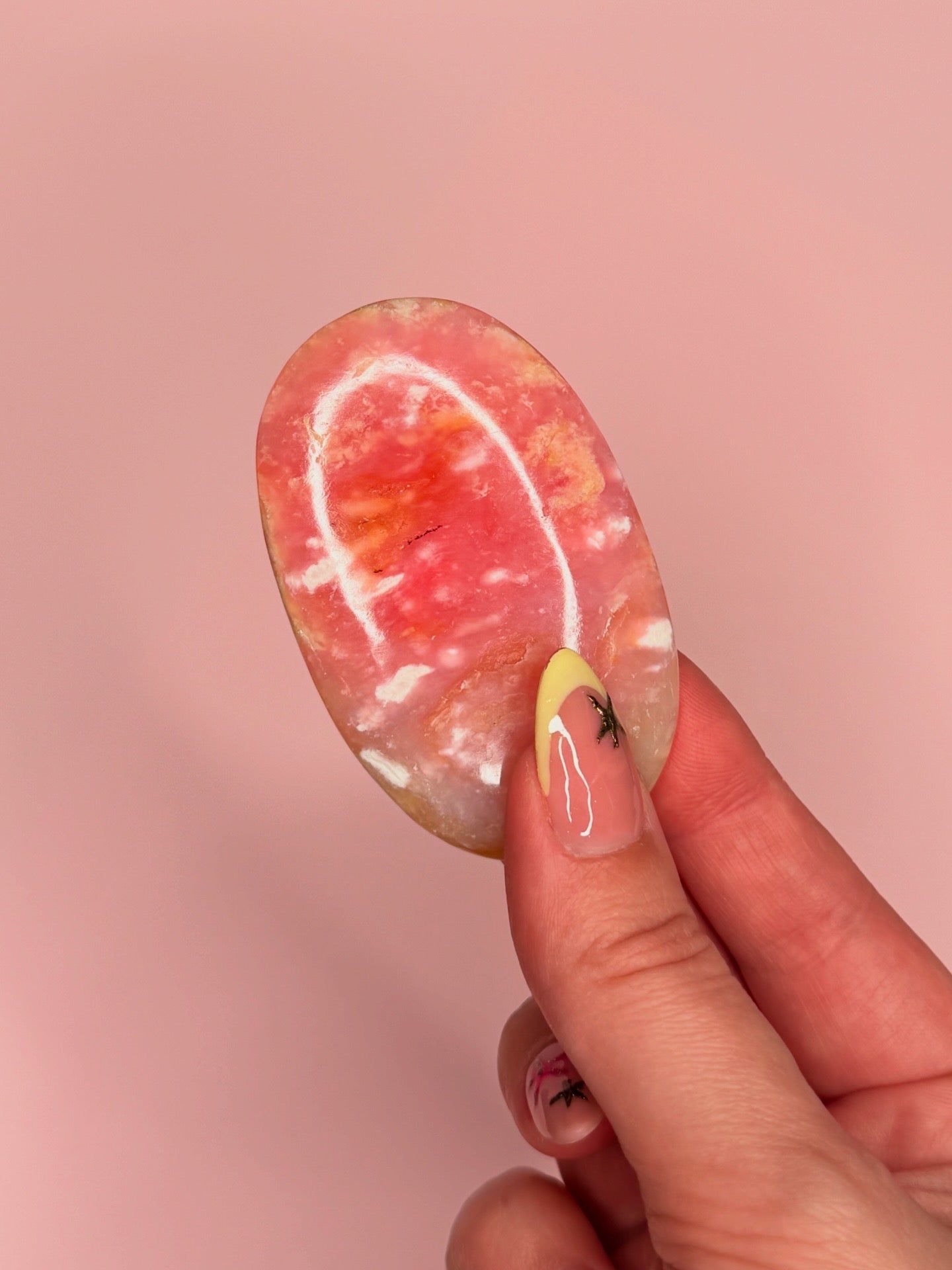 HQ Peru Pink Opal Palm Stones