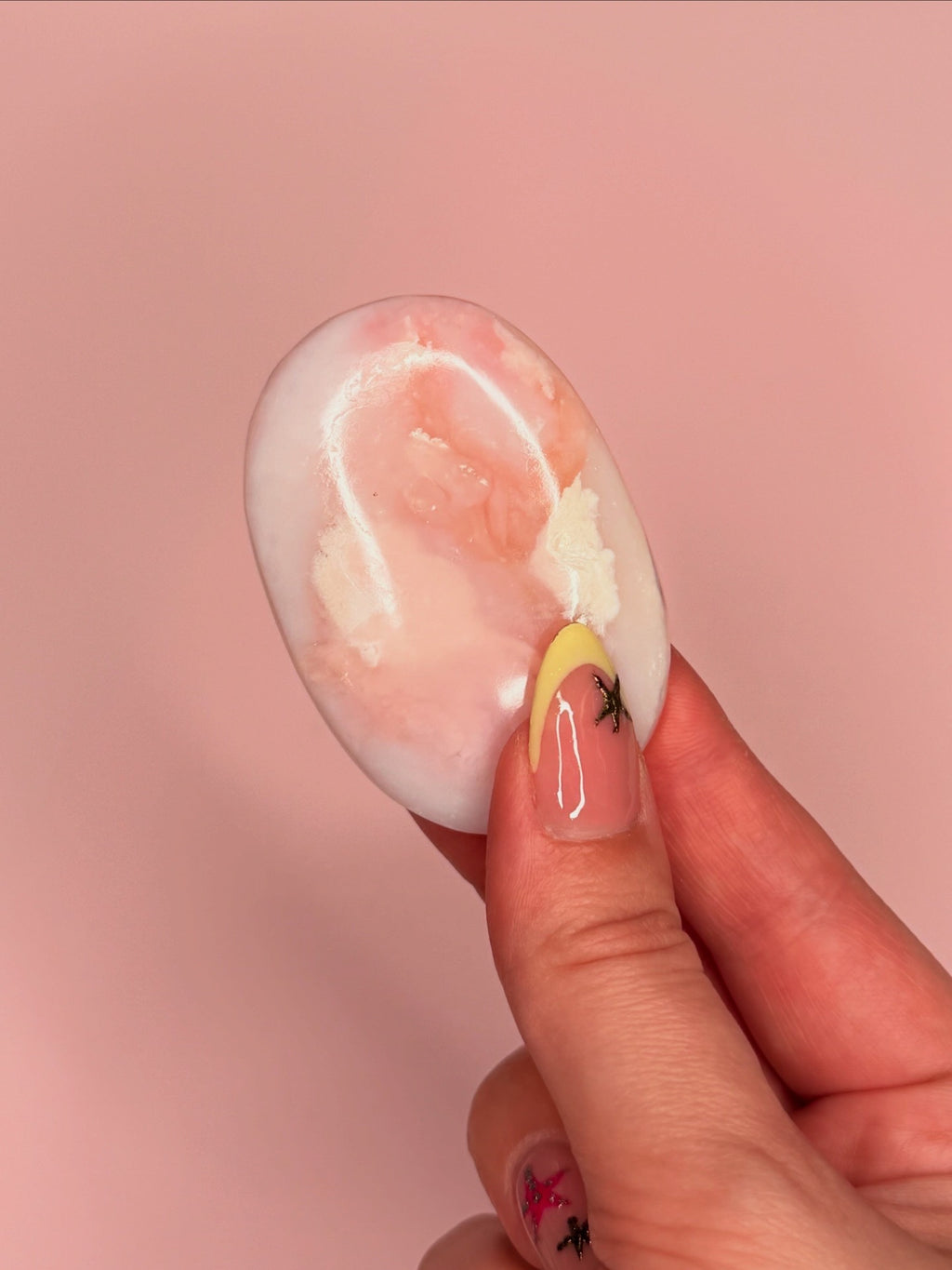 HQ Peru Pink Opal Palm Stones