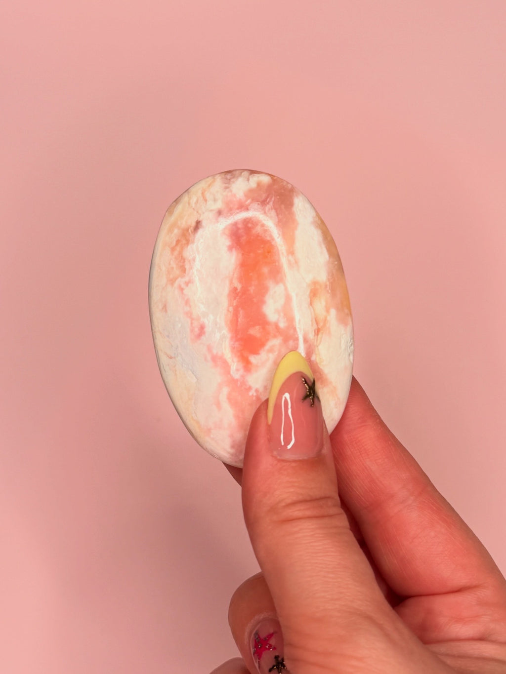 HQ Peru Pink Opal Palm Stones