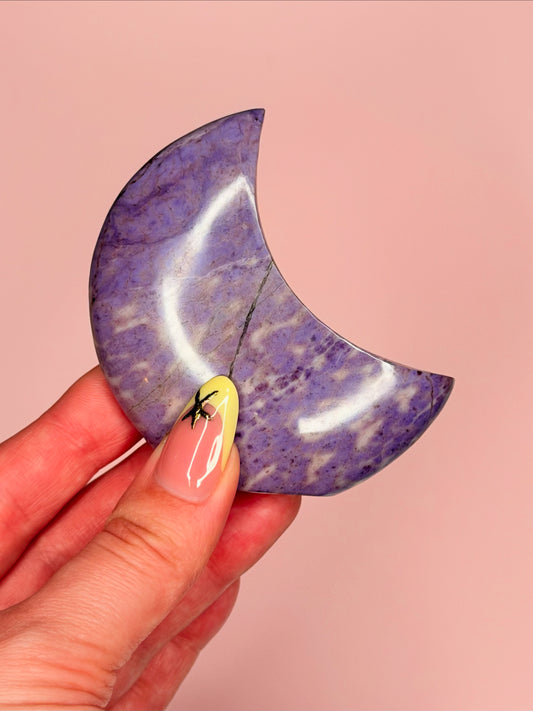 Turkish Purple Jade Standing Moon