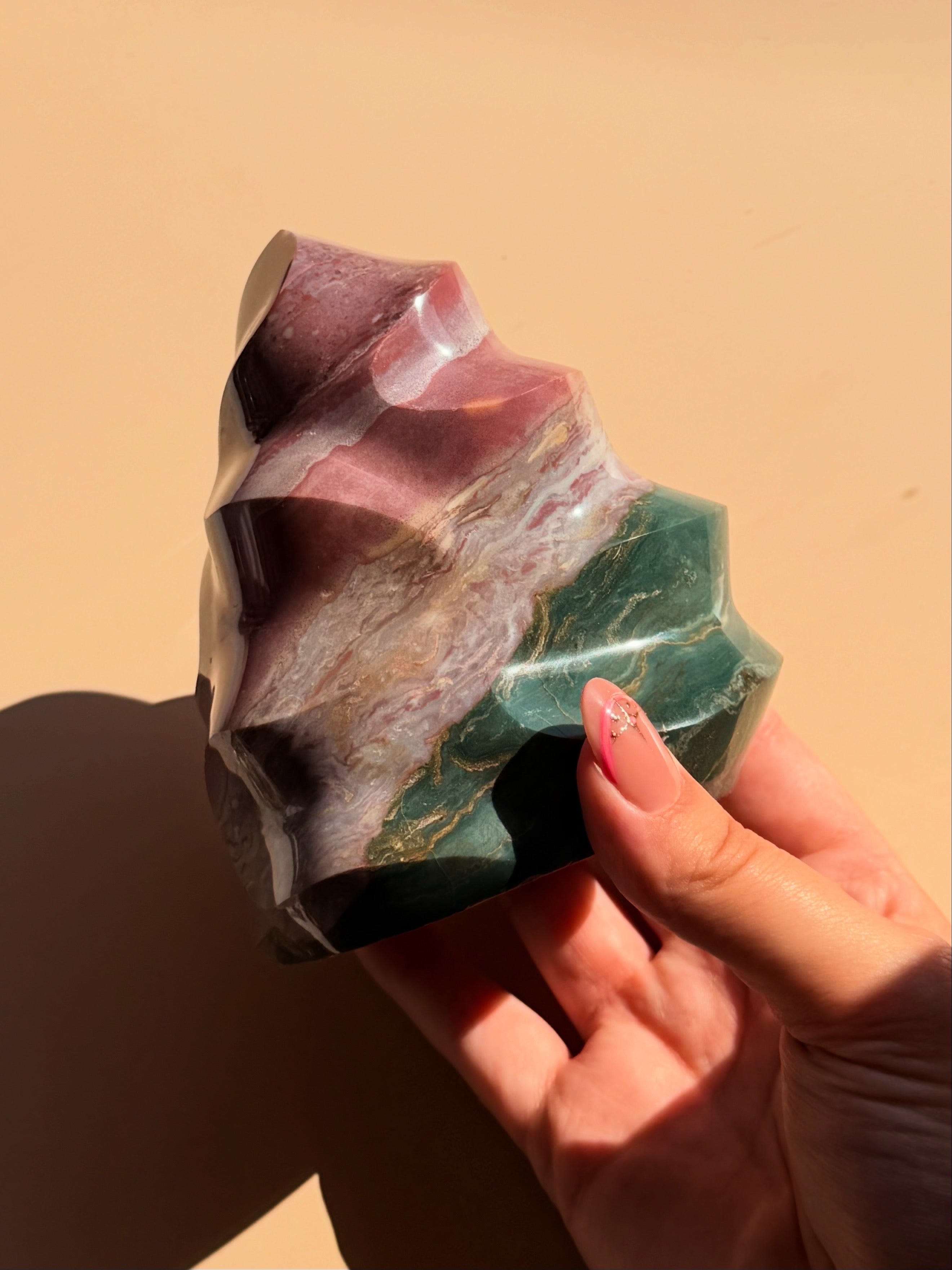 Ocean jasper abstract flame statement piece - 1kg+