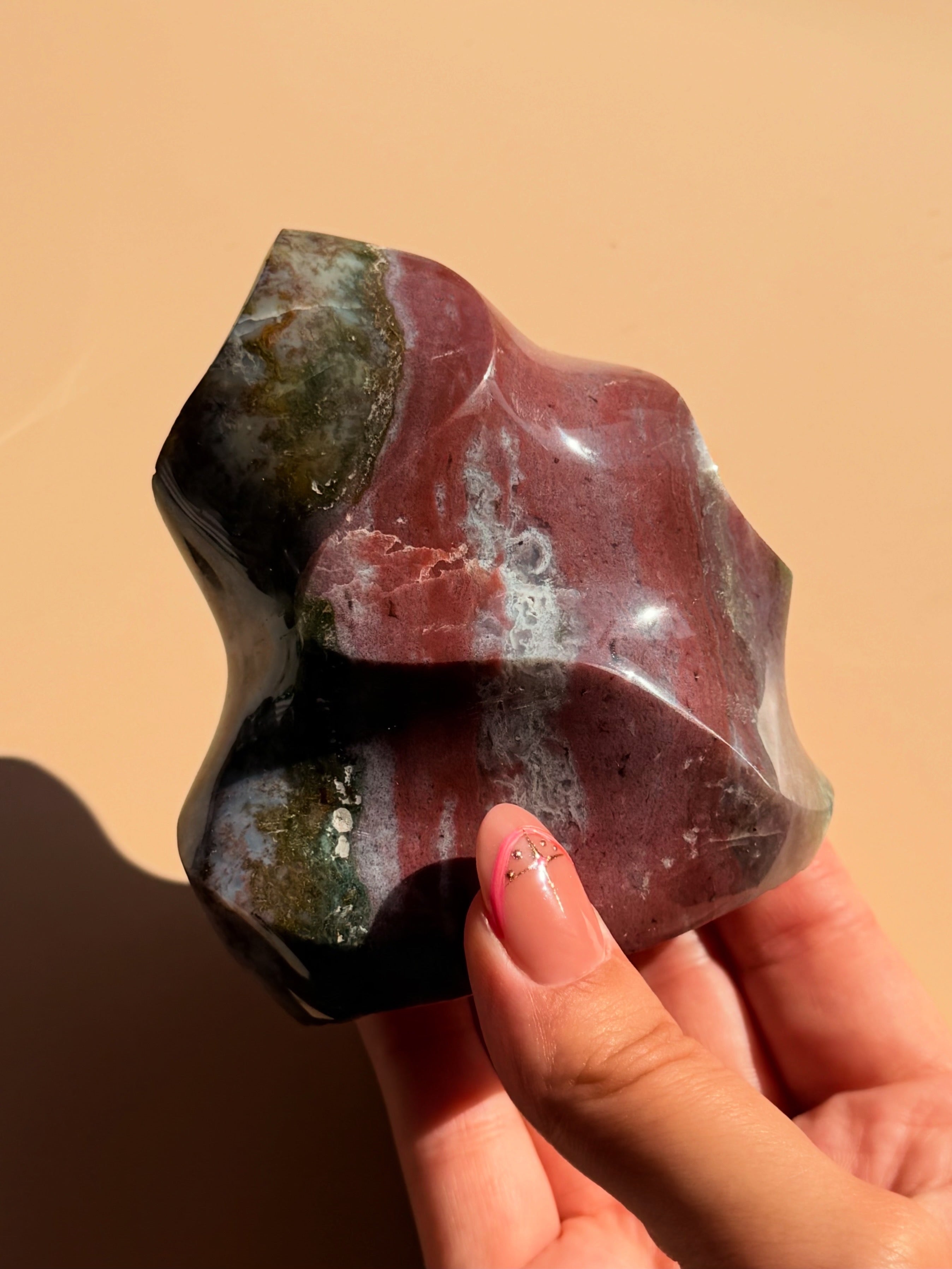 Ocean jasper abstract flame  - 456g