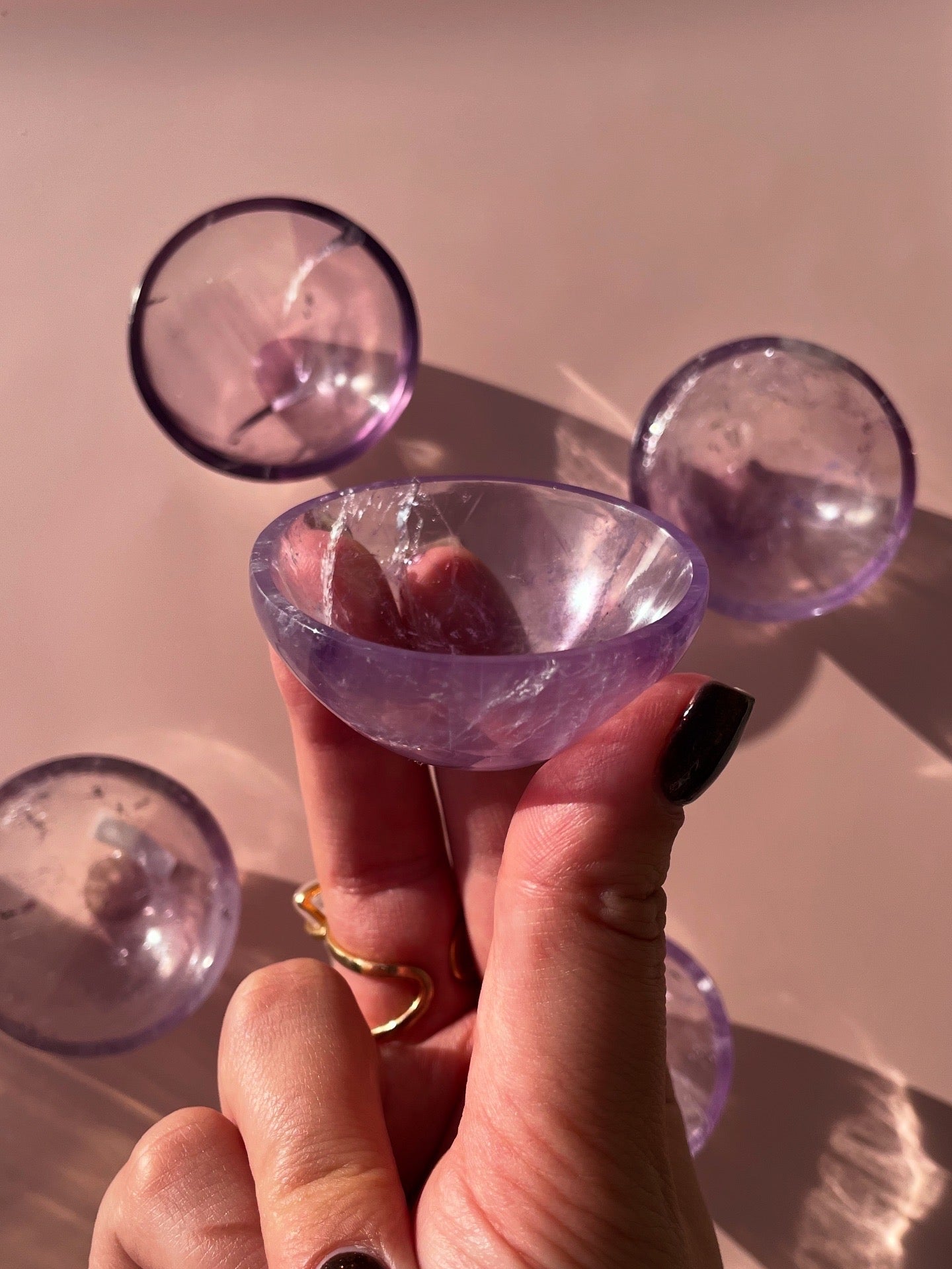 2 inch Round Brazilian Amethyst Bowl