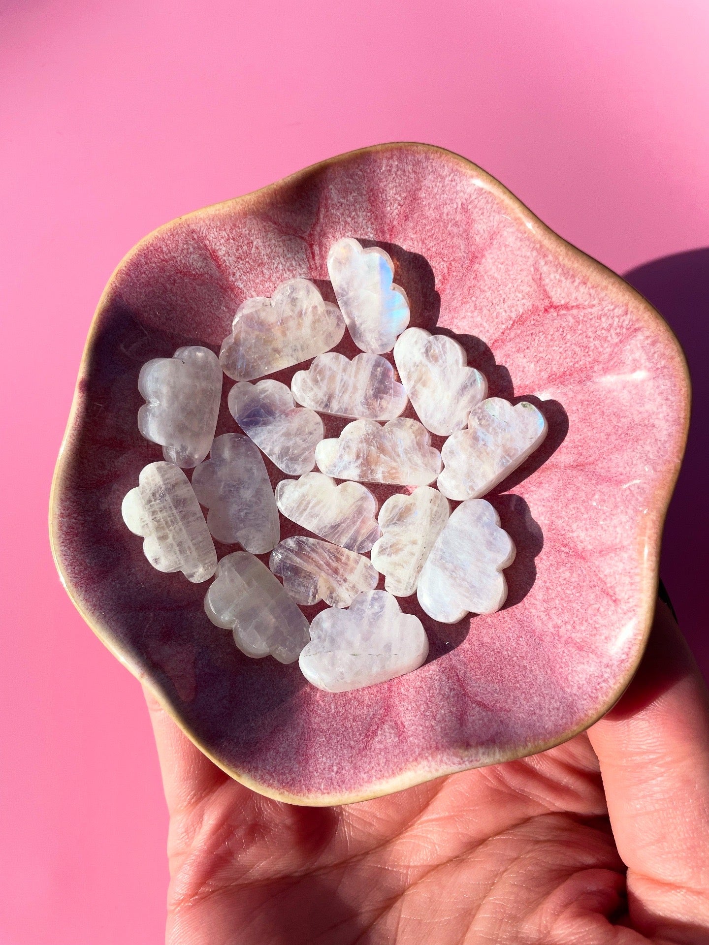 High Quality Moonstone Cloud Mini Carvings